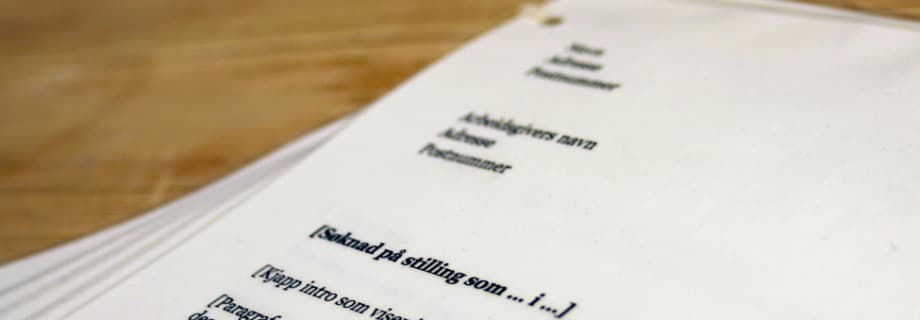 Skrive jobbsøknad